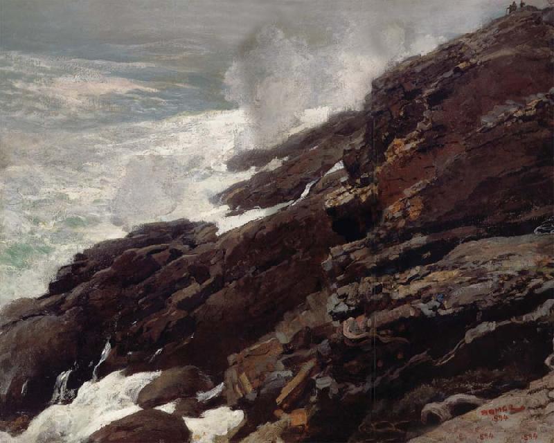 Winslow Homer High Cliff,Coast of Maine Sweden oil painting art